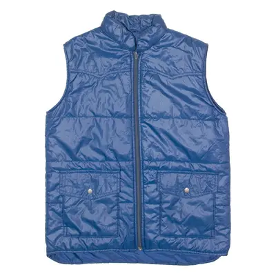 Mens Puffer Gilet Blue 90s L