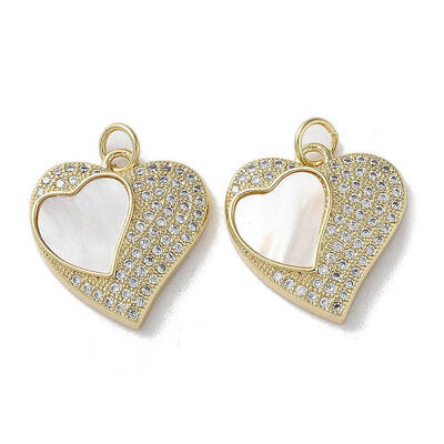 Brass Micro Pave Cubic Zirconia Pendants