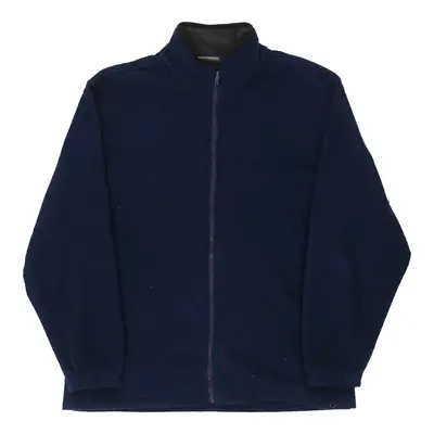 Vintage Izod Fleece - Large Blue Polyester