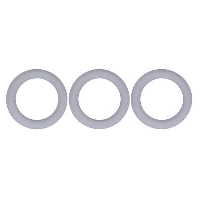 3Pcs Ring Silicone Focal Beads