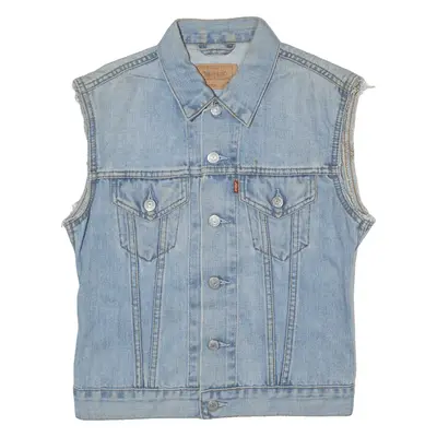 LEVI'S Denim Gilet Blue Girls S