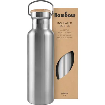 Bambaw Stainless Steel Thermos 1000 ml Steel Naturale