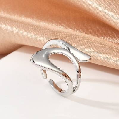 Hollow Triangle Brass Open Cuff  Rings for Women