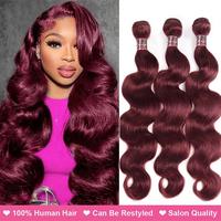 99J Body Wave Bundles Red Colored Human Hair Bundles Brazilian Weave hair 1/3/4 Bundle Hair Extensions Outdoorfun