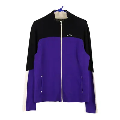 Ralph Lauren Zip Up - Large Purple Cotton