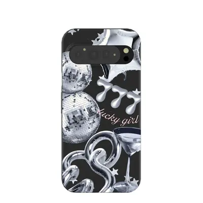 Black Cosmic Luck Google Pixel 9 Pro XL Case