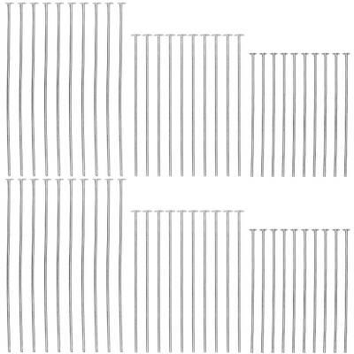 60Pcs 3 Styles 925 Sterling Silver Flat Head Pins