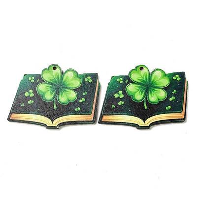 Saint Patrick's Day Single Face Printed Wood Pendants
