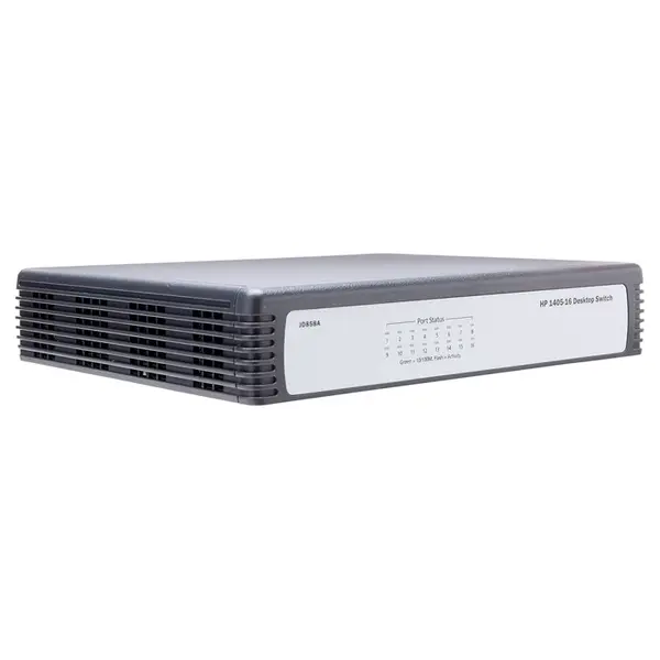 HP JD858A#ABA | OfficeConnect 1405 Series 1405-16 16 x 10/100Base-TX RJ-45 Ports Layer 2 Unmanaged Fast Ethernet Network Swit...