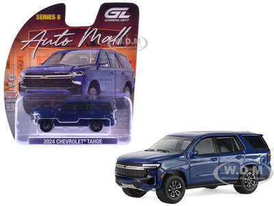 2024 Chevrolet Tahoe Midnight Blue Metallic Auto Mall Series 8 1/64 Diecast Model Car by Greenlight