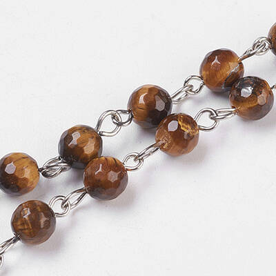 Natural Tiger Eye Handmade Beaded Chains