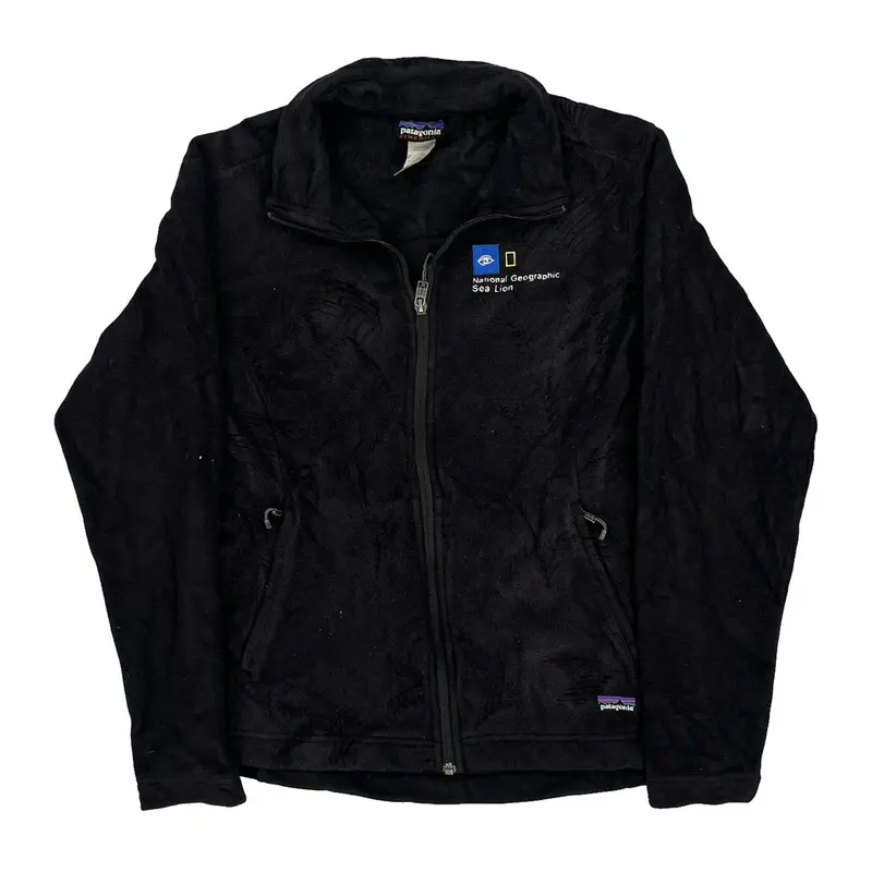 Synchilla National Geographic Sea Lion Patagonia Fleece Jacket - Large Black Polyester