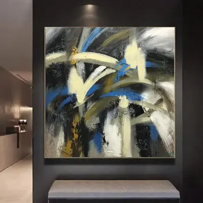 Large Colorful Canvas Art Modern Abstract Acrylic Painting Contemporary Wall Art | FLOWER SOUL
