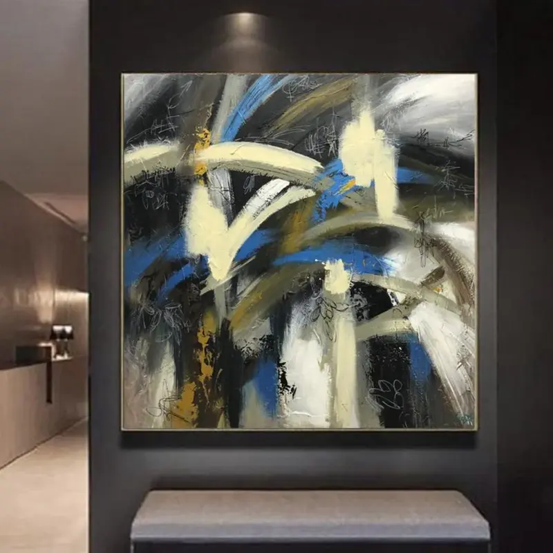 Large Colorful Canvas Art Modern Abstract Acrylic Painting Contemporary Wall Art | FLOWER SOUL