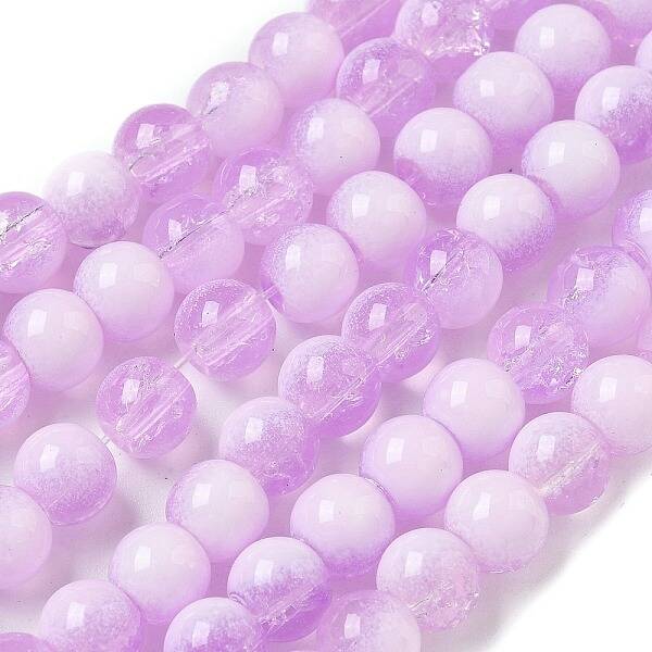 Crackle Glass Beads Strands
