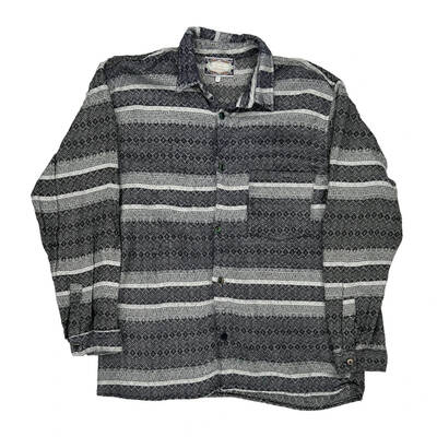 Elegance Creation Patterned Shirt - XL Grey Cotton Blend