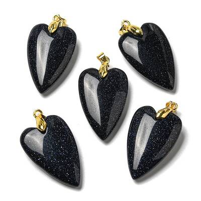 Synthetic Blue Goldstone Pendants