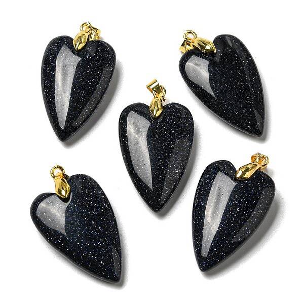 Synthetic Blue Goldstone Pendants