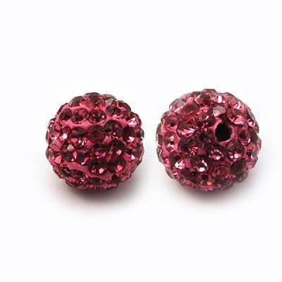 Polymer Clay Rhinestone Beads
