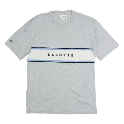 LACOSTE Relaxed Fit Mens T-Shirt Grey Crew Neck S