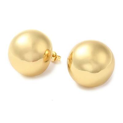 Rack Plating Brass Stud Earrings