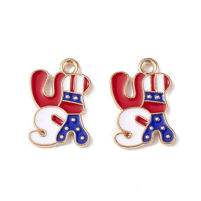 Independence Day Alloy Enamel Pendants
