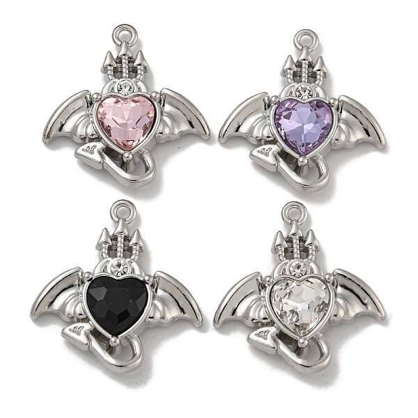 Rack Plating Alloy & Glass Charms