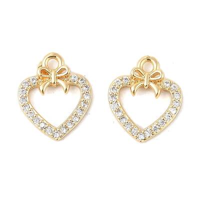 Brass Micro Pave Cubic Zirconia Pendants