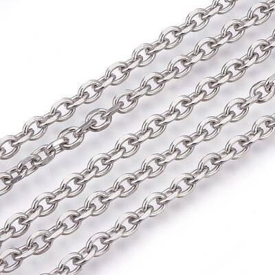Tarnish Resistant 201 Stainless Steel Cable Chains