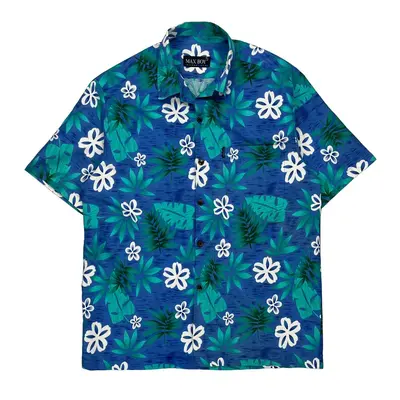 Max Boy Hawaiian Shirt - XL Blue Cotton