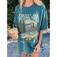 Comfort Colors® 90s National Parks Unisex T shirt Granola Girl Shirt Respect the Local Wildlife Tee Hiking Camping Clothes W...