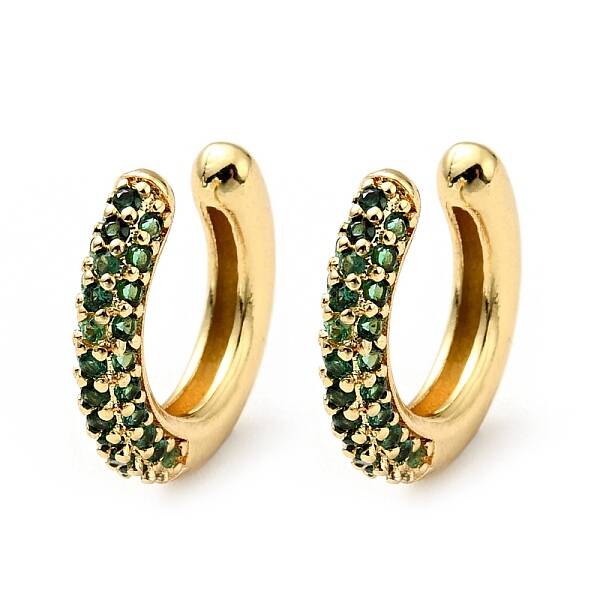 Cubic Zirconia C-Shaped Cuff Earrings