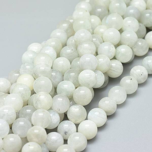 Natural White Moonstone Beads Strands