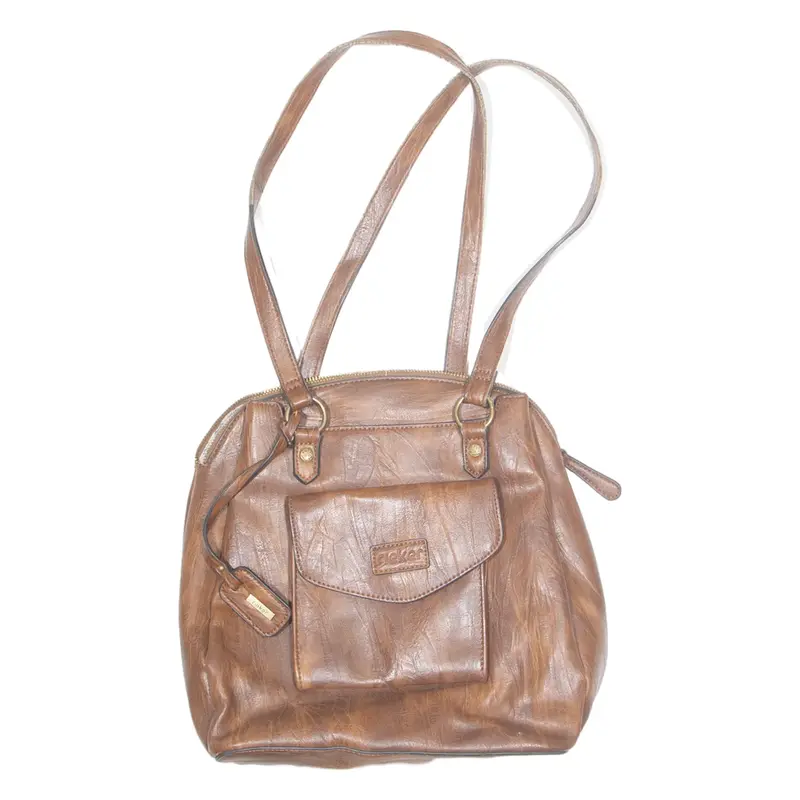 RIEKER Womens Shoulder Bag Brown Leather