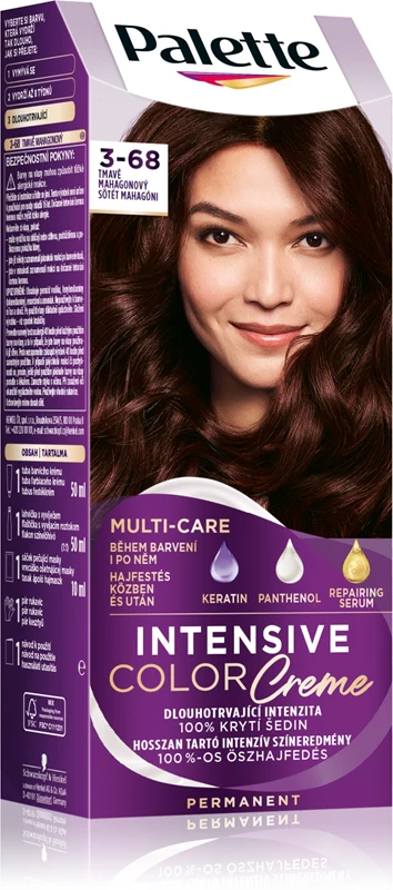 Schwarzkopf Palette Intensive Color Creme permanent hair dye color 3-68 R2 dark mahogany