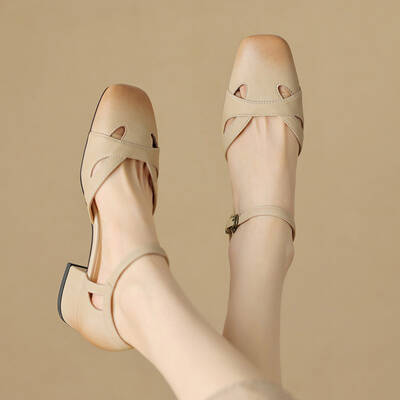 CHIKO Jumaris Square Toe Block Heels Pumps Shoes