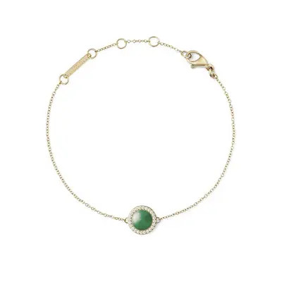 Daniel wellington Gold plated bracelet with jadeite and crystals DW00401424