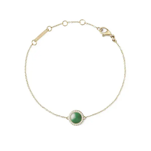 Daniel wellington Gold plated bracelet with jadeite and crystals DW00401424