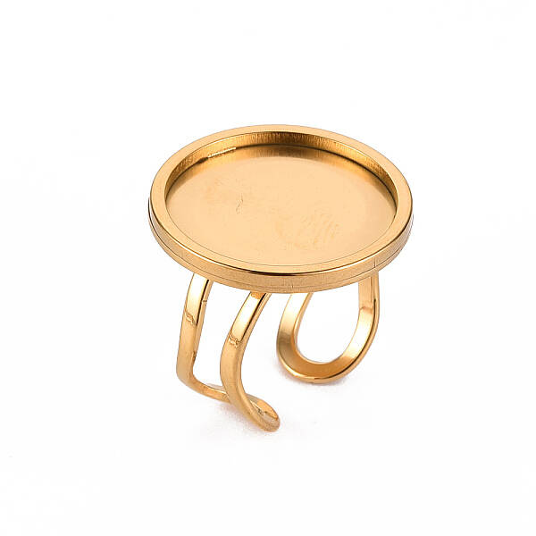 201 Stainless Steel Cuff Pad Ring Settings