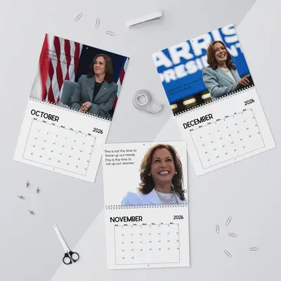 2026 Kamala Harris Wall Canlenar, Feminist Calendar 2026, Happy New Year Canlendar, Kamala Merch, Stand With Kamla