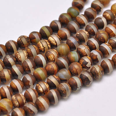 Natural Tibetan Style dZi Beads Strands