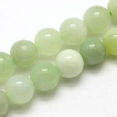 Natural New Jade Stone Round Bead Strands