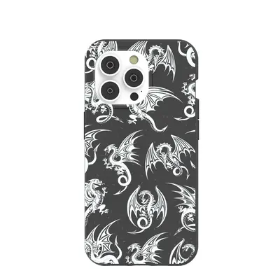 Black Mythical Dragons iPhone 14 Pro Case
