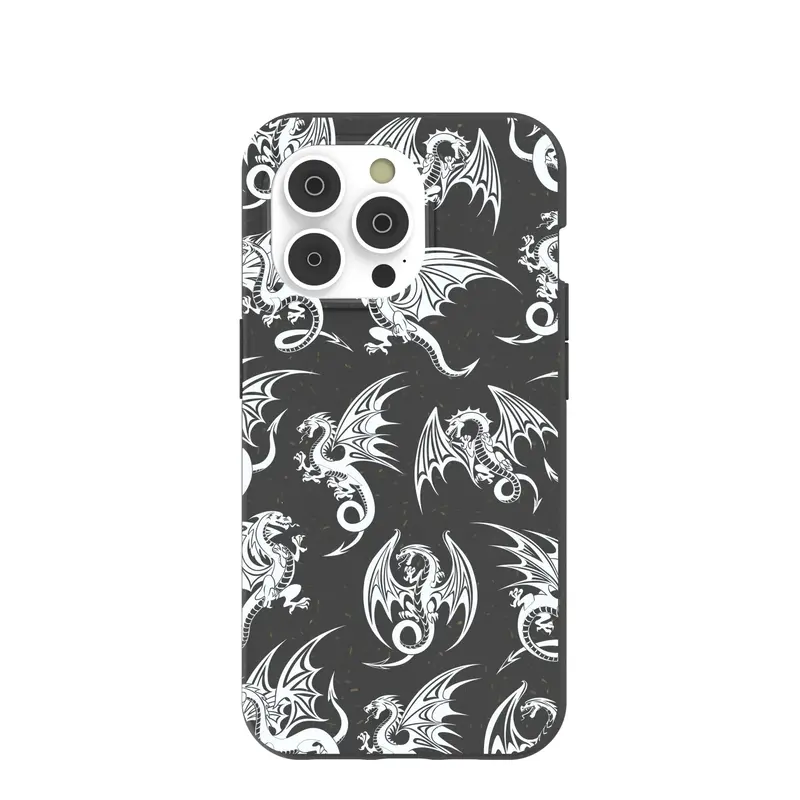 Black Mythical Dragons iPhone 14 Pro Case