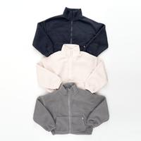 High Level HL Sherpa Fleece Crop Zip up Jacket Warm Soft Fluffy Cozy - Cream, Navy or Gray - Comfortable Womenswear Essential...