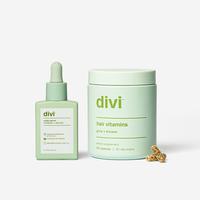 Divi, The Healthy Hair Bundle, Scalp & Hair Wellness System, Nourishment + Growth Support, 30ml + 30 Capsules