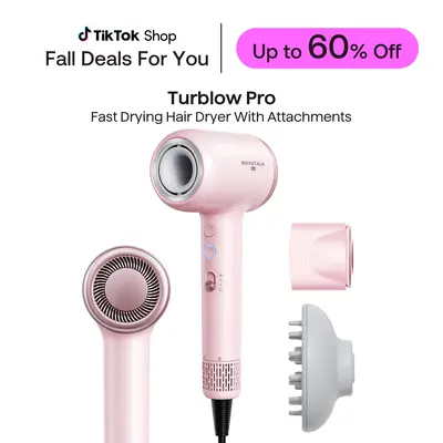 Wavytalk Turblow Pro Fast Drying Hair Dryer - 110,000 RPM Brushless Motor | High Speed Fast Drying, Frizz Control & Smoothing...