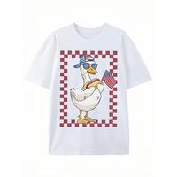 Patriotic Goose Graphic T-Shirt – Funny 4th of July Tee for Women & Men  - JonathanGonzales