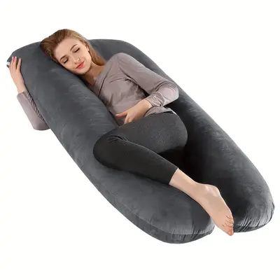 U-shaped maternity pillow with ample filling capacity, seat cushion, lumbar pillow, multifunctional lumbar support side sleep...