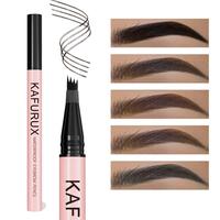 Waterproof Eyebrow Liquid Pen, 1 Count Long-lasting Precise Eyebrow Enhancers, 4-pointed Eye Brow Pen, Makeup Cosmetics for N...